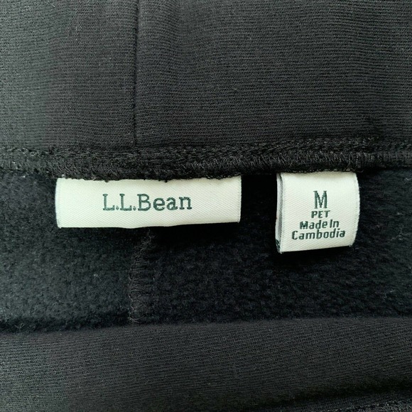 LL Bean Womens Size Medium Classic Black Fleece Back Casual Pants Inseam 27.5 - Picture 7 of 9